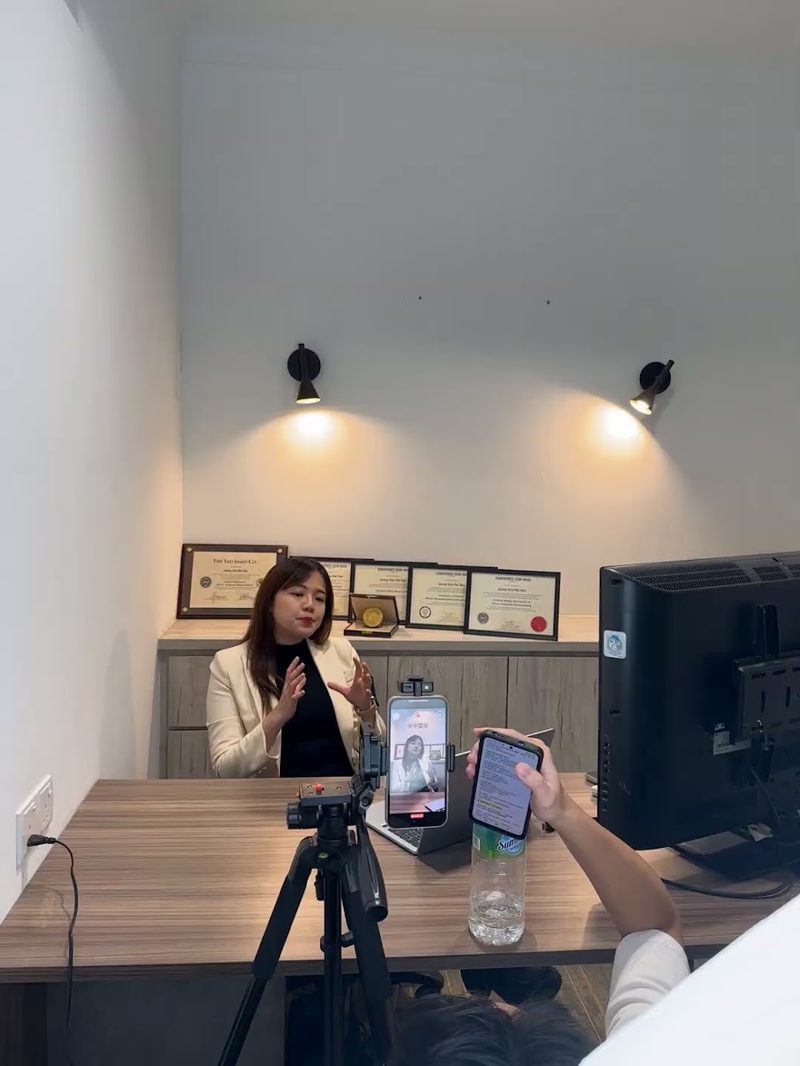 Filming a client ad at an aesthetic clinic